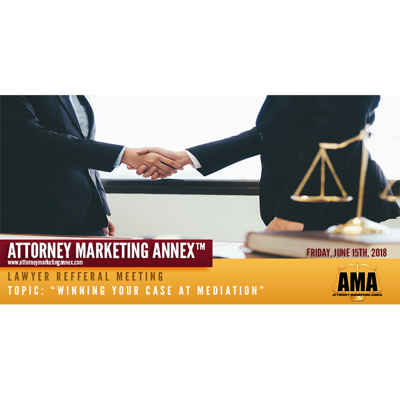 Attorney Marketing Annex Lawyer Referral Meeting, a Doral Chamber of Commerce event.