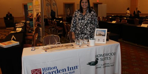 Hilton Garden Inn and Homewood Suites representing business in ExpoMiami 2018 hosted by the Doral Chamber of Commerce.