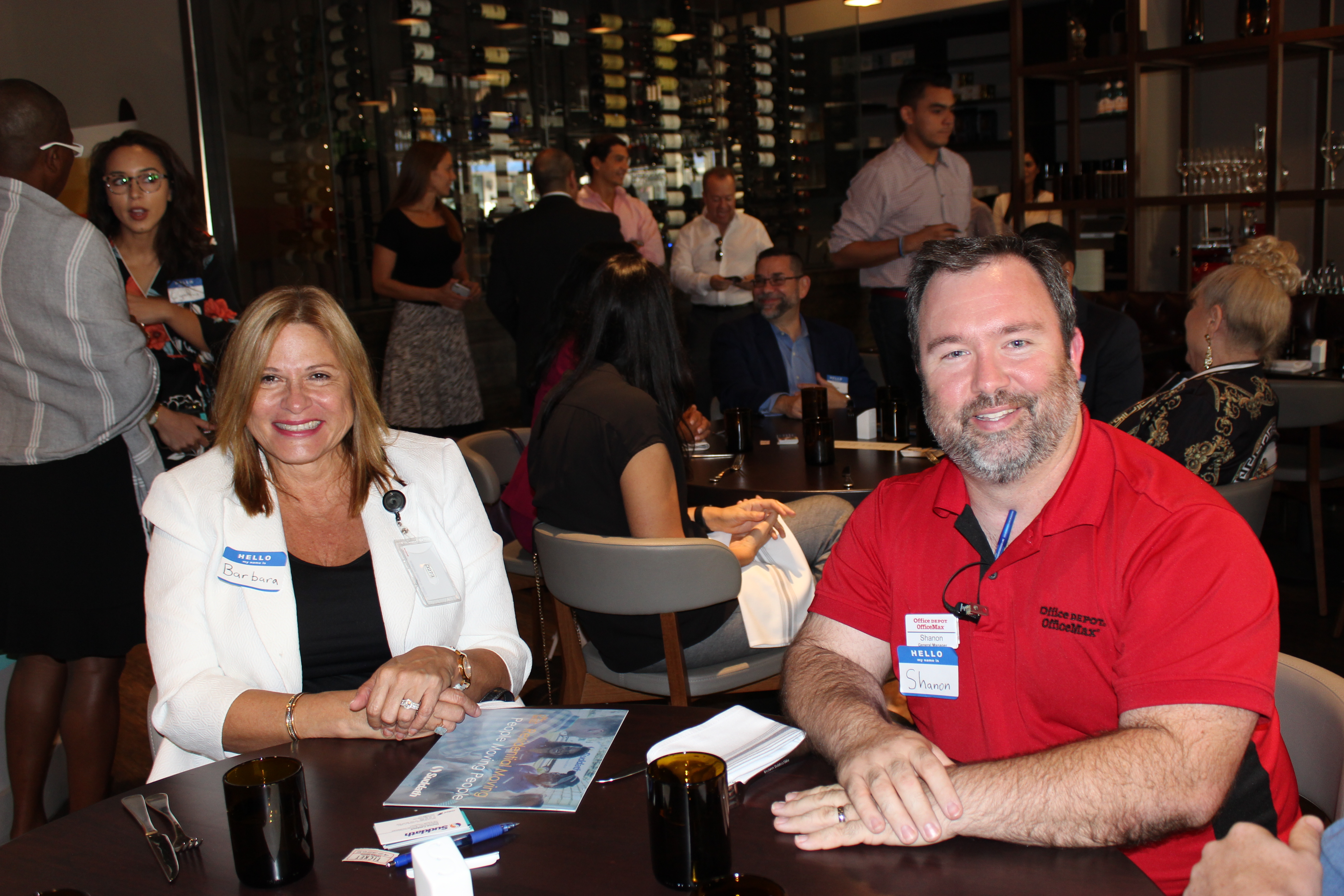Barbara and Shanon in Gusto Ristobar Luncheon hosted by Doral Chamber of Commerce.
