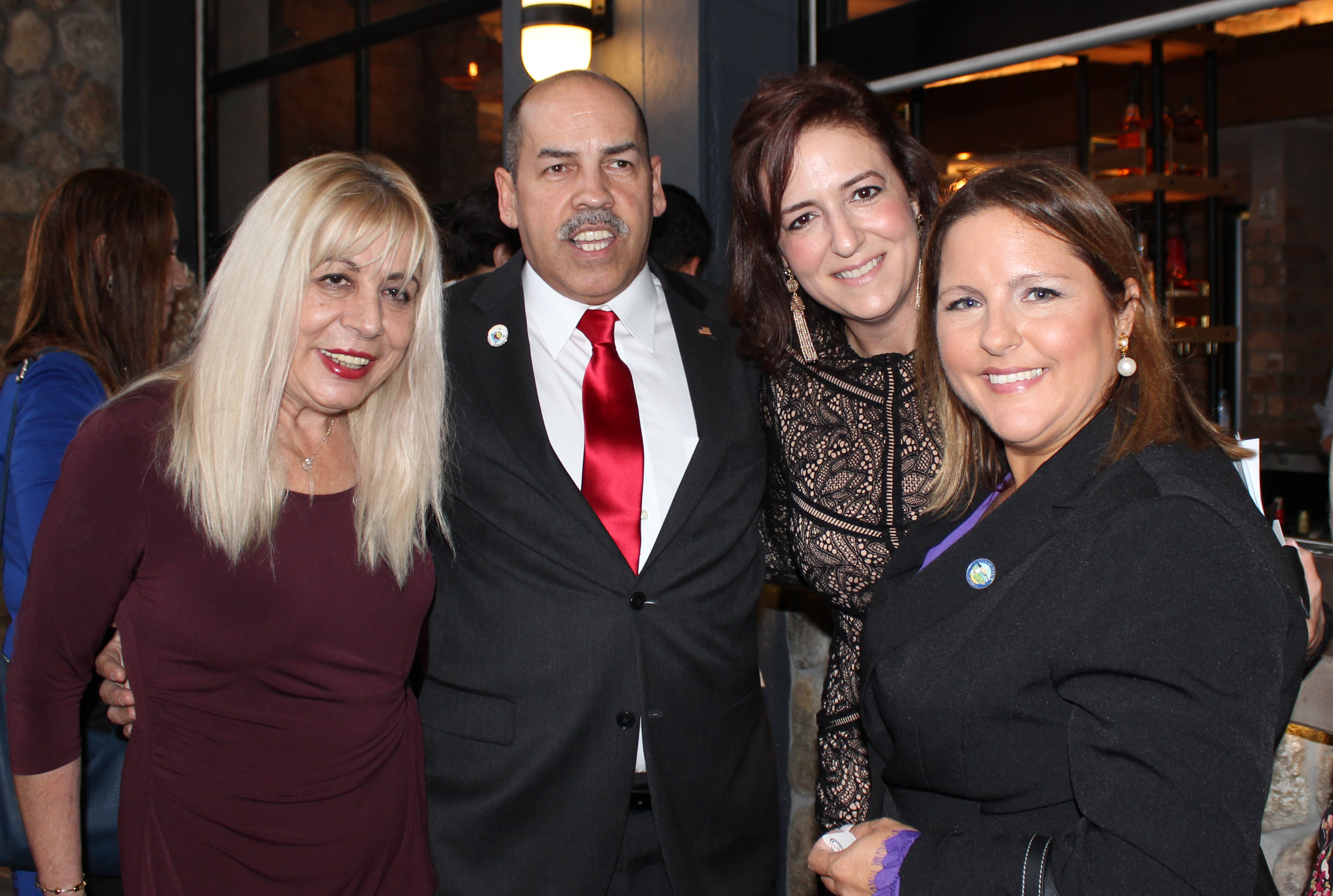 Doral Chamber of Commerce introduces Novecento Grand Opening, group photo with Manny Sarmiento and Carmen Lopez.