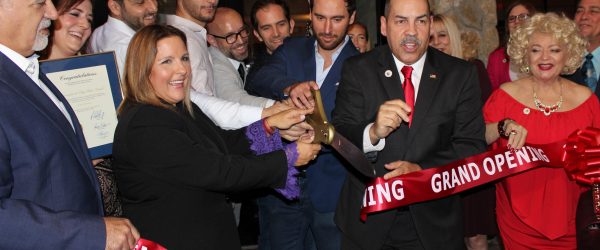 Doral Chamber of Commerce introduces Novecento Grand Opening, ribbon cut and the restaurant open.
