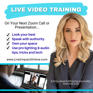 Live Video Training with Ann Deil Dux. Invitation to workshop for Doral Chamber of Commerce members.