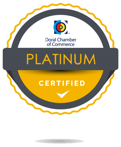 Doral Chamber of Commerce Platinum Membership. The Best Chamber in Miami.