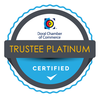 Doral Chamber of Commerce Trustee Platinum Membership. The Best Chamber in Miami.