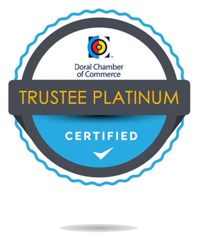 Doral Chamber of Commerce Trustee Platinum Membership. The Best Chamber in Miami.