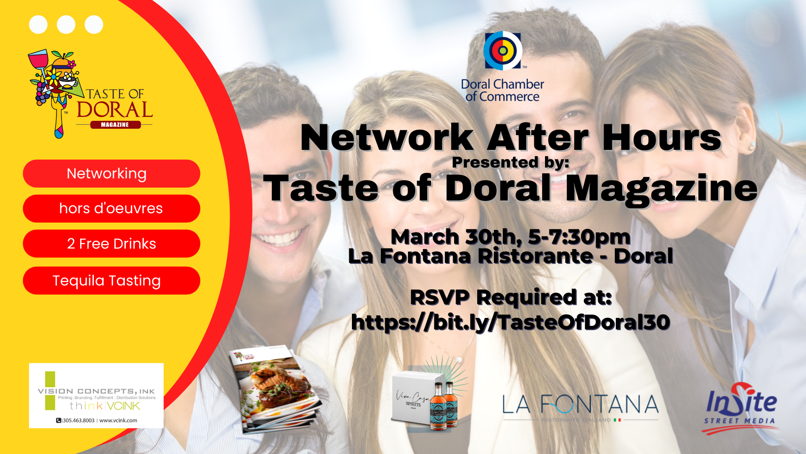 Taste of Doral Magazine Presents Network After Hours at La Fontana Doral. Presented by Doral Chamber of Commerce.