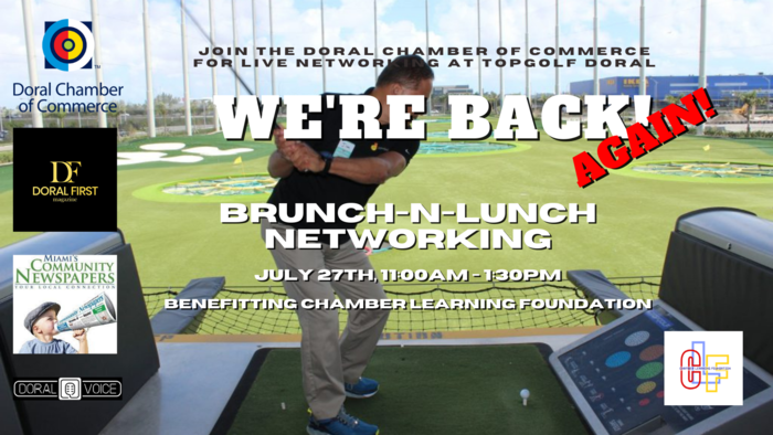Networking Brunch-n-Lunch at Topgolf Miami-Doral. Doral Chamber of Commerce and Miami's Community Newspapers.