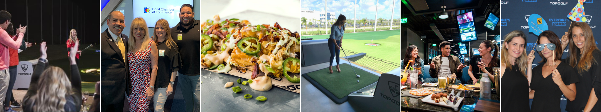 Collage Top Golf Networking Event