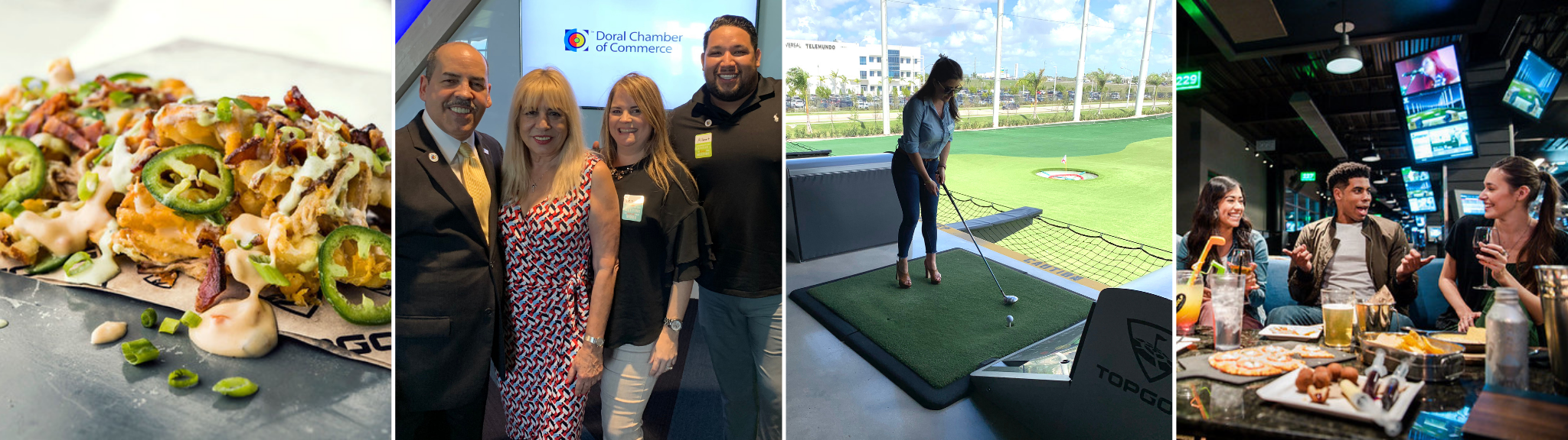 Collage Top Golf Networking Event