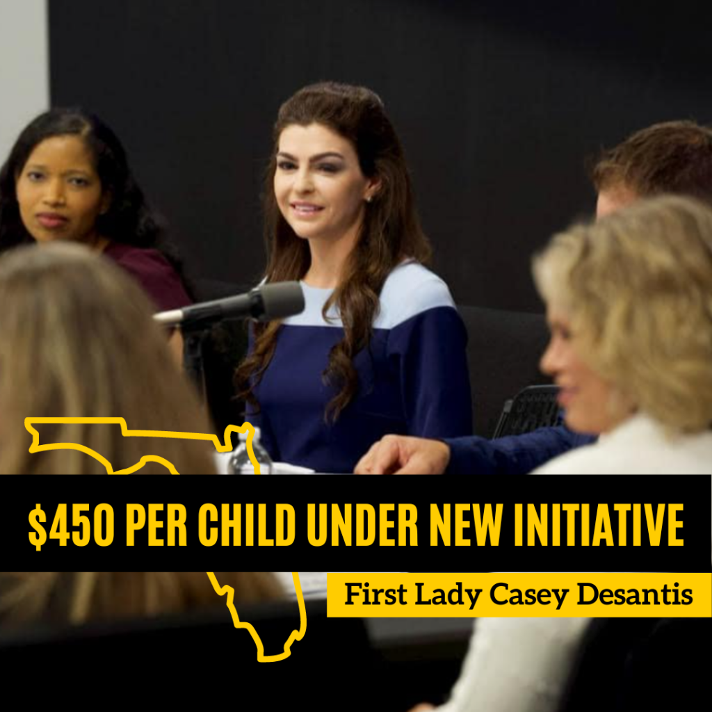 $35.5 million in Governor DeSantis’ budget will support nearly 59,000 Florida families with a one-time payment of $450 per child, which includes foster families.