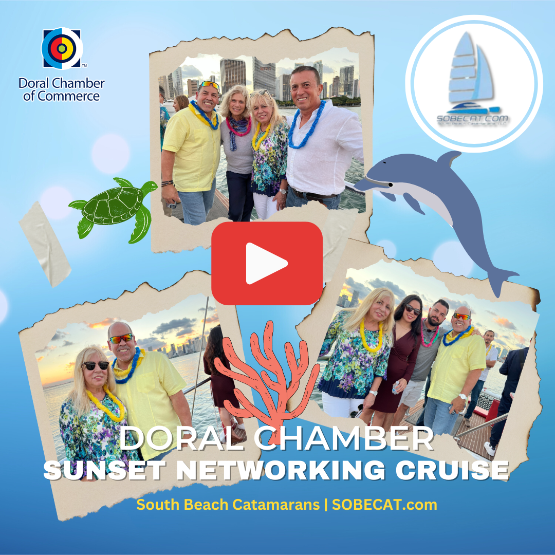 doral chambers 2 presidents and other professinals in a colage of pictures with sea animals behind them.