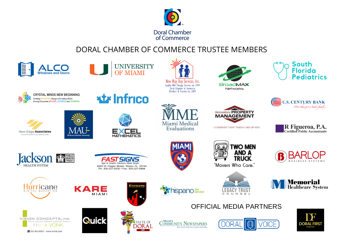 banner of all the doral chamber trustee members.