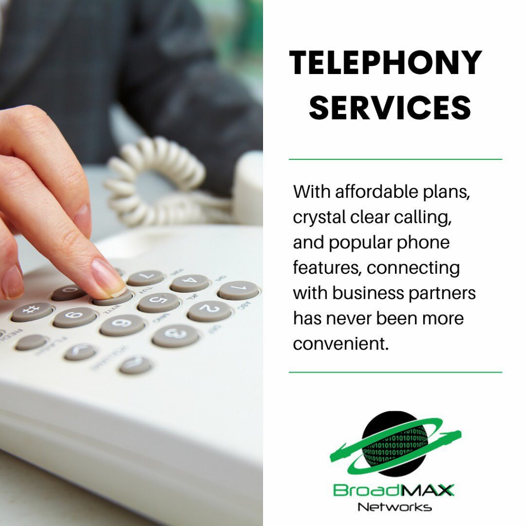 broadmax presents telephony services.