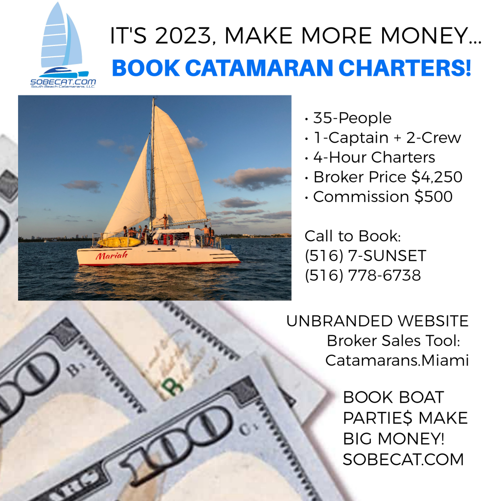 It's 2023 Make Money Chartering Catamarans! makemoney charterboats chartecatamarans miamibeach boatrentals