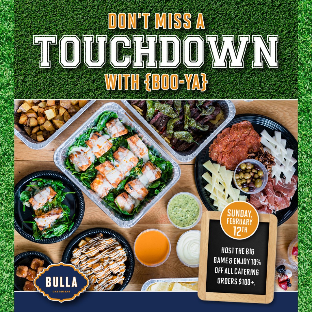 Bulla Gastrobar THE BIG GAME @ BULLA Join us in celebrating the biggest event in American Football on Sunday