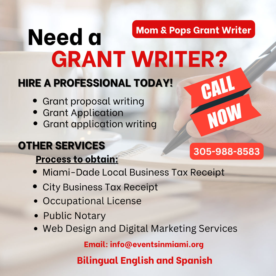 Grant Writing Services | Mom & Pop Small Business Grant MIAMI-DADE GRANT MONEY IS AVAILABLE UP TO $2,500 PER BUSINESS