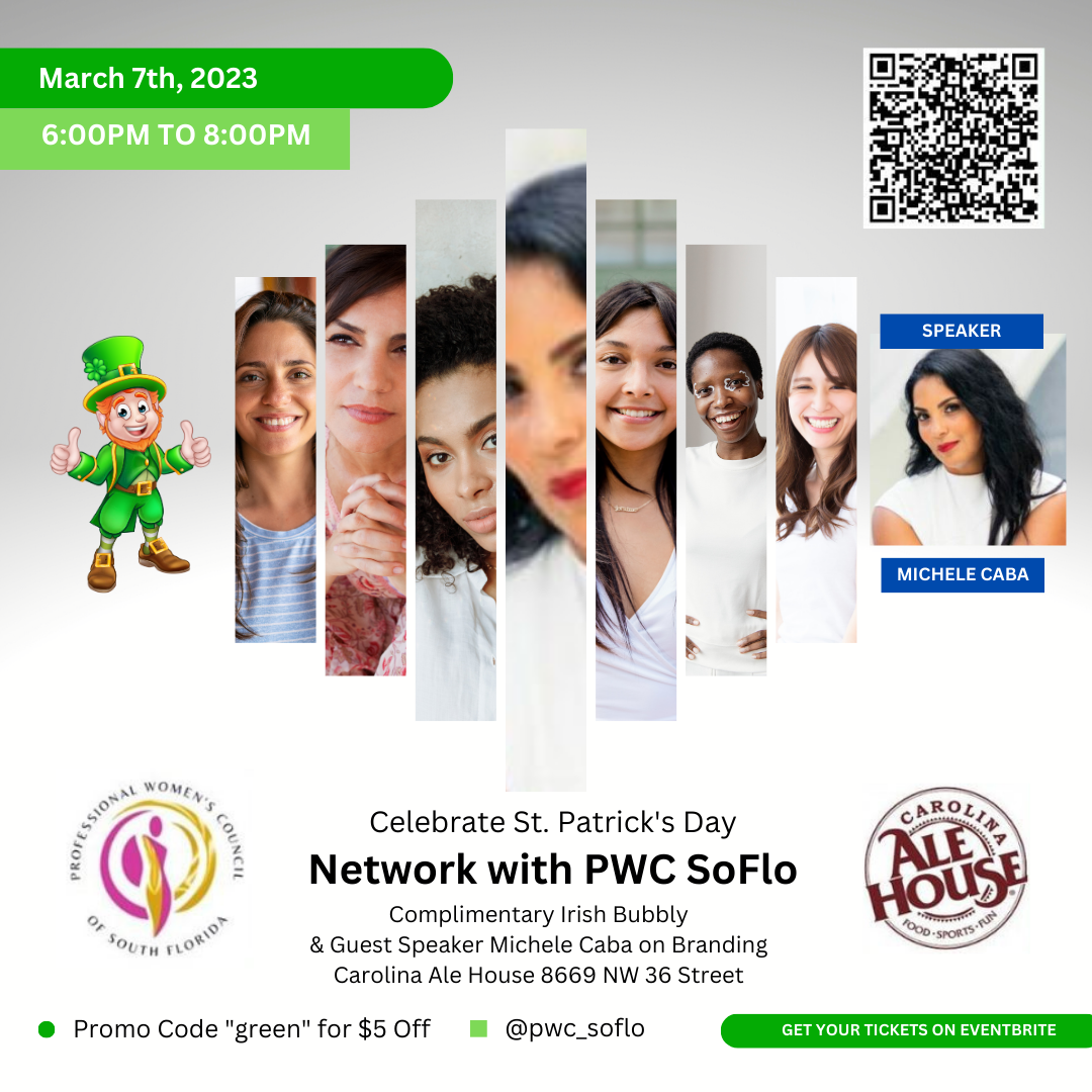 Professional Women's Council of South Florida Networking Event March 7th, 6pm to 8pm - Carolina's Ale House Doral