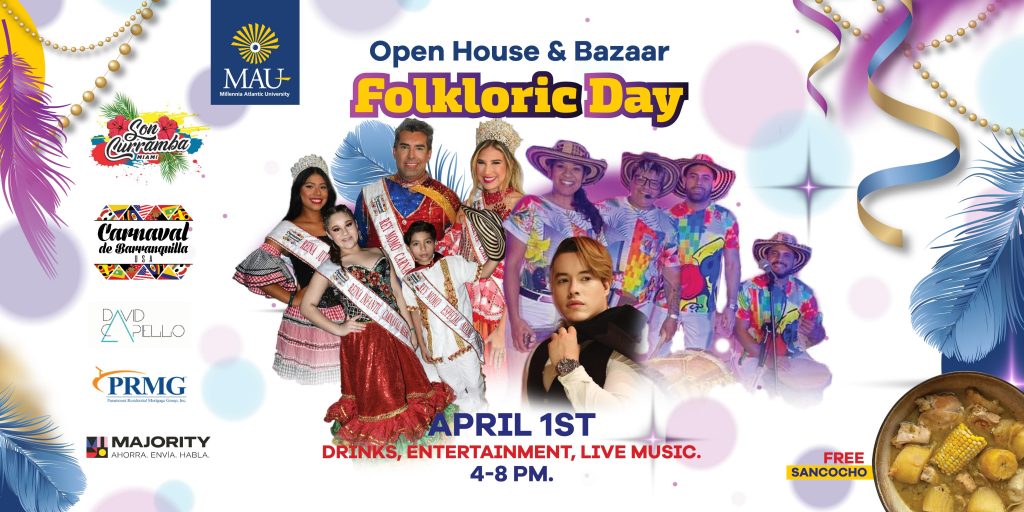 Millennia Atlantic University Sancocho, Open House & Bazaar Invitation Everyone is invited to spend an afternoon of folklore, entertainment, live music, gifts and the best: free sancocho.