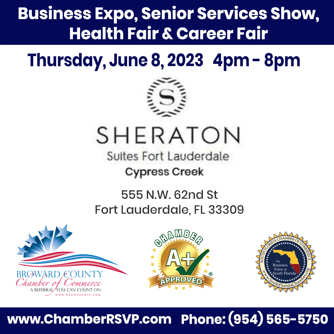 The Broward County Chamber of Commerce invites you to SHOWCASE YOUR COMPANY by exhibiting at the South Florida Business Conference & Expo, Thursday, June 8th, 2023. GROW Your Business GROW Your Network, GROW Your Client Base, GROW Your Knowledge Base