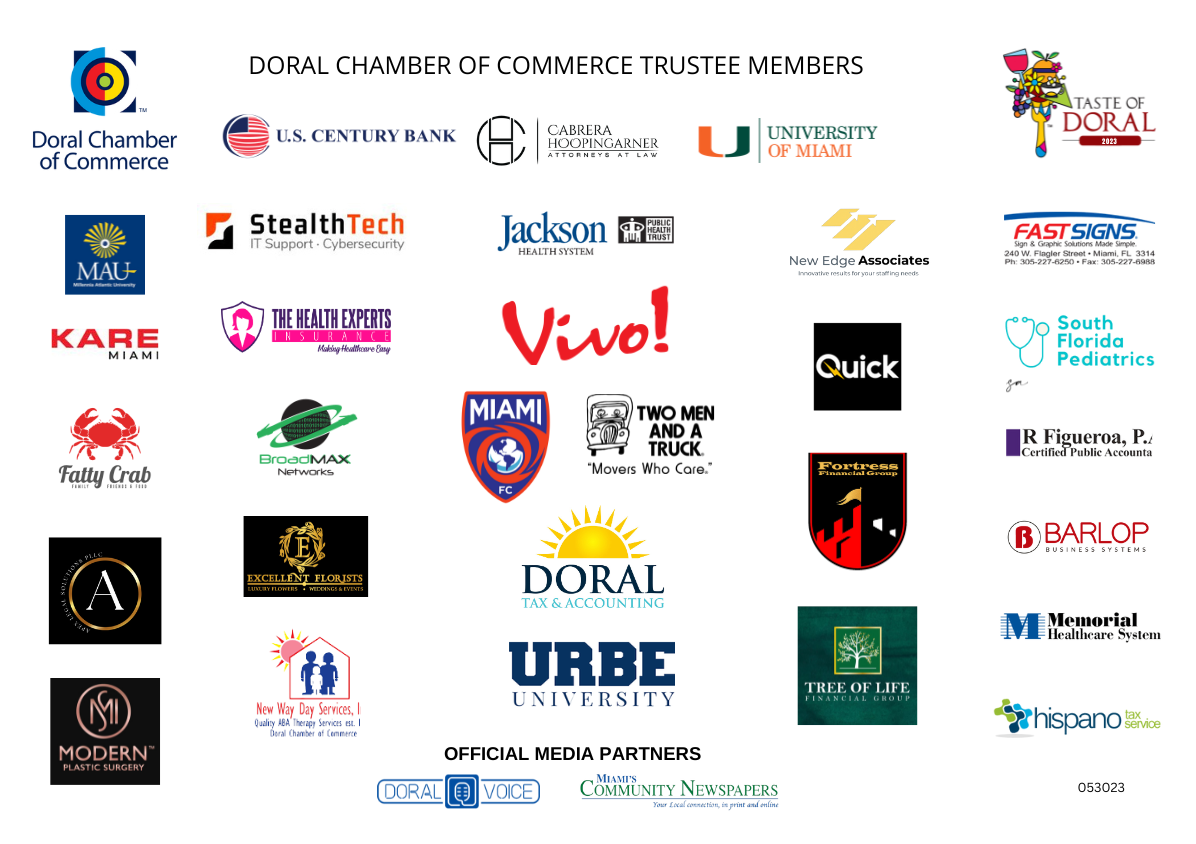 Doral Chamber of Commerce Trustee Members as of June 16th, 2023