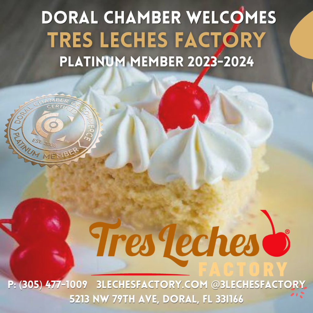 Tres Leches Factory We make, Since 2001, the BEST Tres Leches and Premium Latino Desserts in the World! We're in Doral