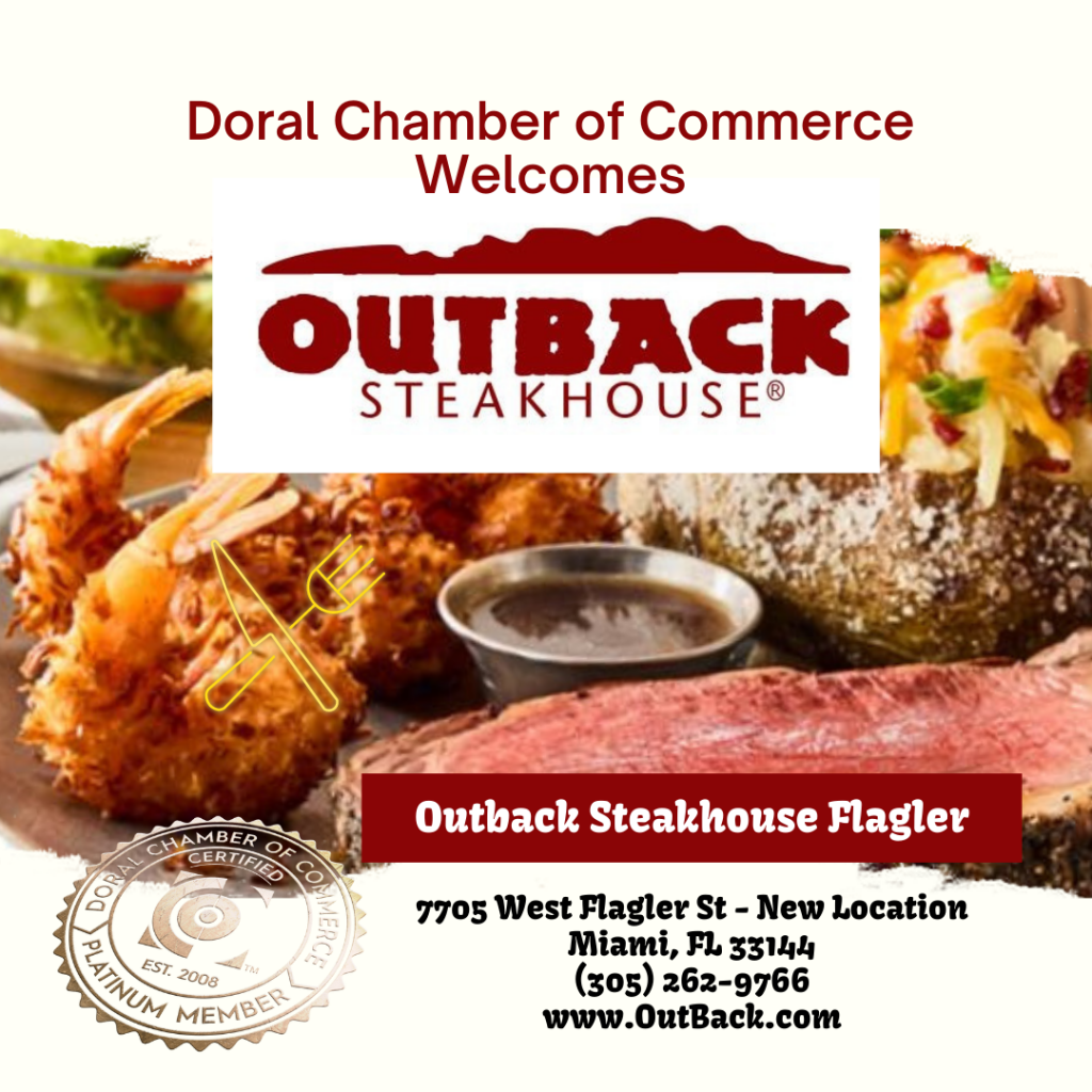doral chamber of commerce welcomes outback steakhouse
