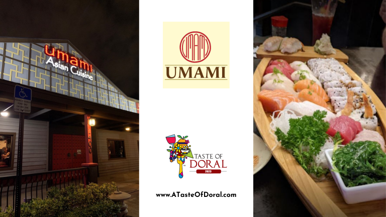 Umami Japanese Restaurant Established in 2009 Umami is a family owned business. ﻿We strive to connect people, friends and family Umami Japanese Restaurant 1400 NW 87th Ave, Doral, FL 33172