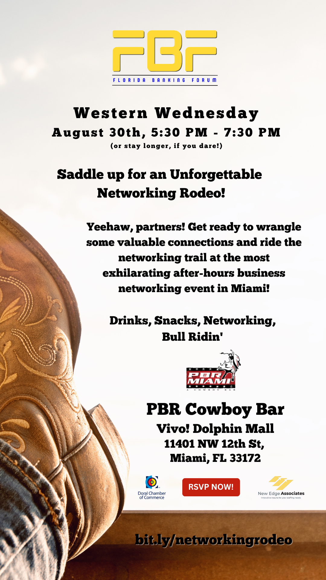 Florida Banking Forum & Doral Chamber of Commerce Invite You to Saddle up for an Unforgettable Networking Rodeo!