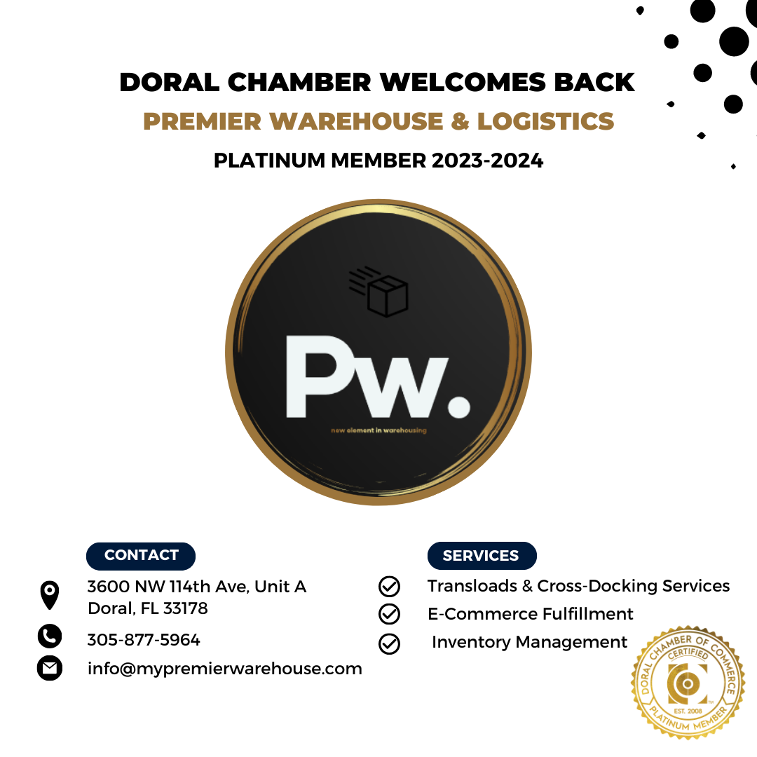 doral chamber welcomes back premier warehouse & logistics