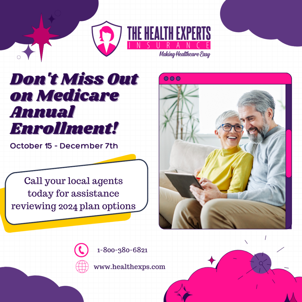 The Health Experts The Medicare Annual Enrollment Period (AEP) is right around the corner, running from October 15 to December 7. This is your opportunity to review and make changes to your Medicare coverage for the coming year.