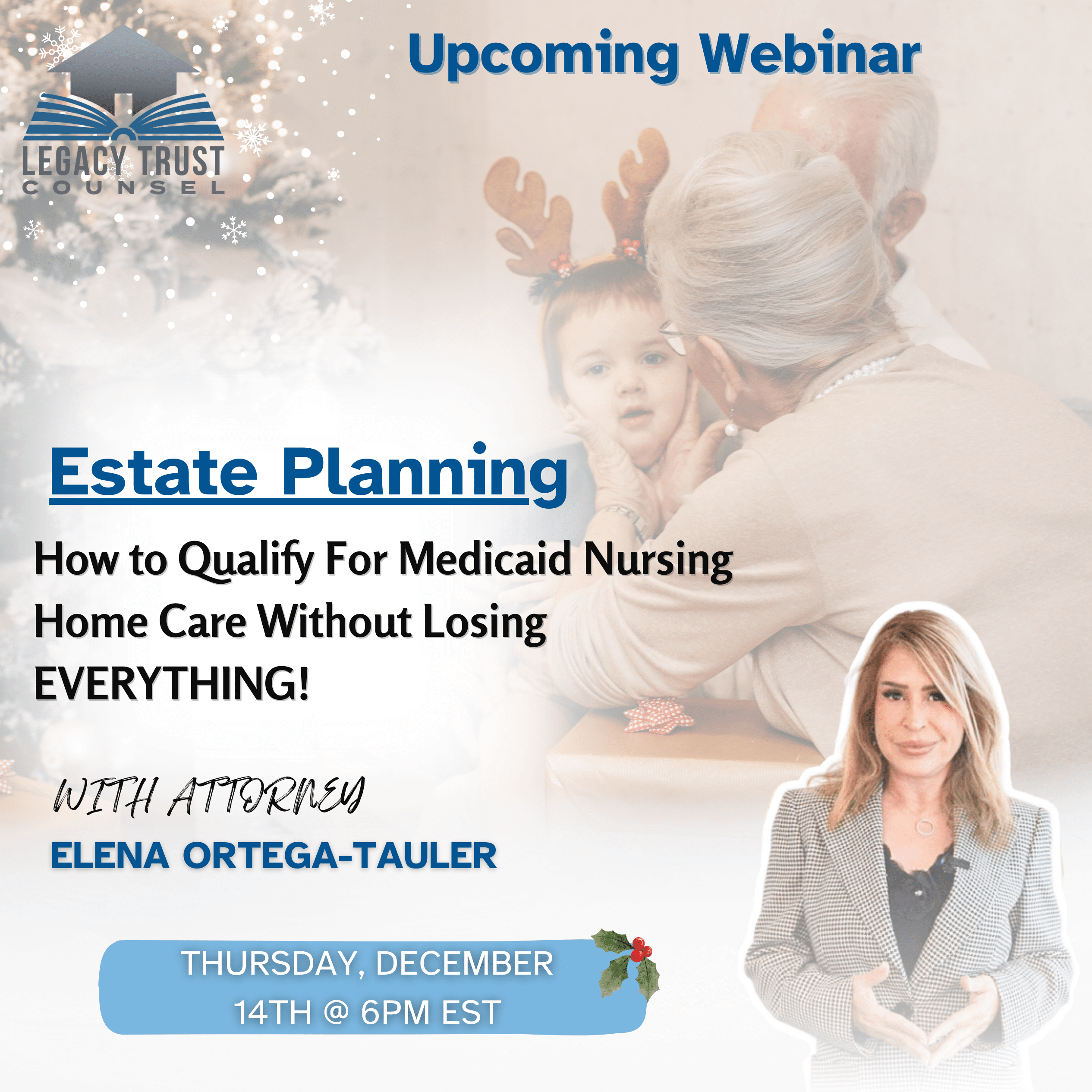 Legacy Trust Counsel Estate Planning: How To Qualify For Medicaid Nursing Home Care Without Losing EVERYTHING!