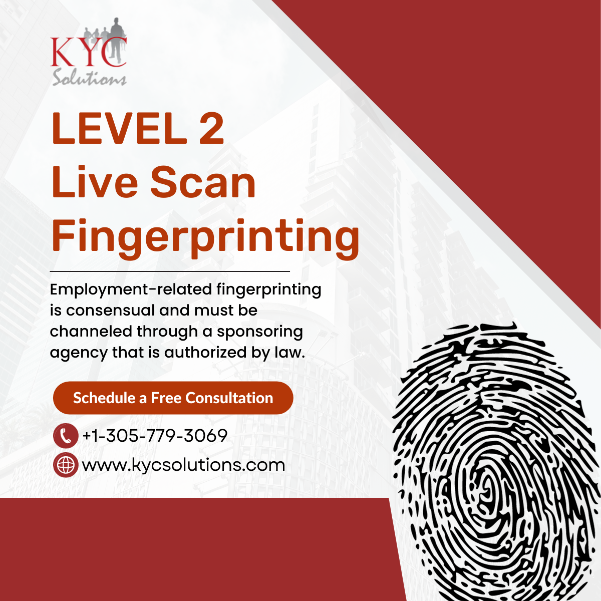 Inquesta Corporation | KYC Solutions live Scan fingerprinting for Florida Level 2 positions