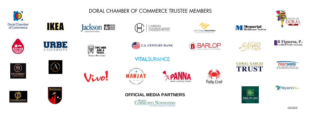 Doral Chamber of Commerce Trustee Members. The Best of Doral.