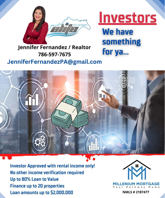 Jennifer Fernandez PA Real Estate Investors - 20% down with no verification!