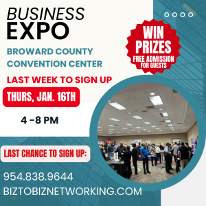 Biz To Biz Networking Last Chance to be Exhibitor at the Biz To Biz Expo