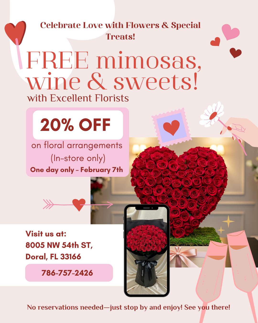 xcellent Florists Enjoy 20% OFF on all floral arrangements