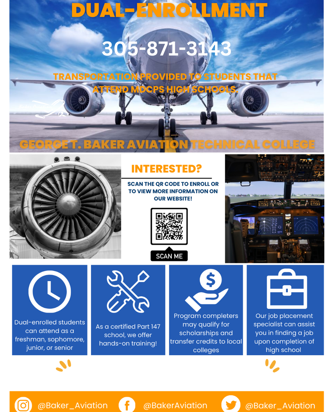 MDCPS George T. Baker Aviation Technical College Dual Enrollment