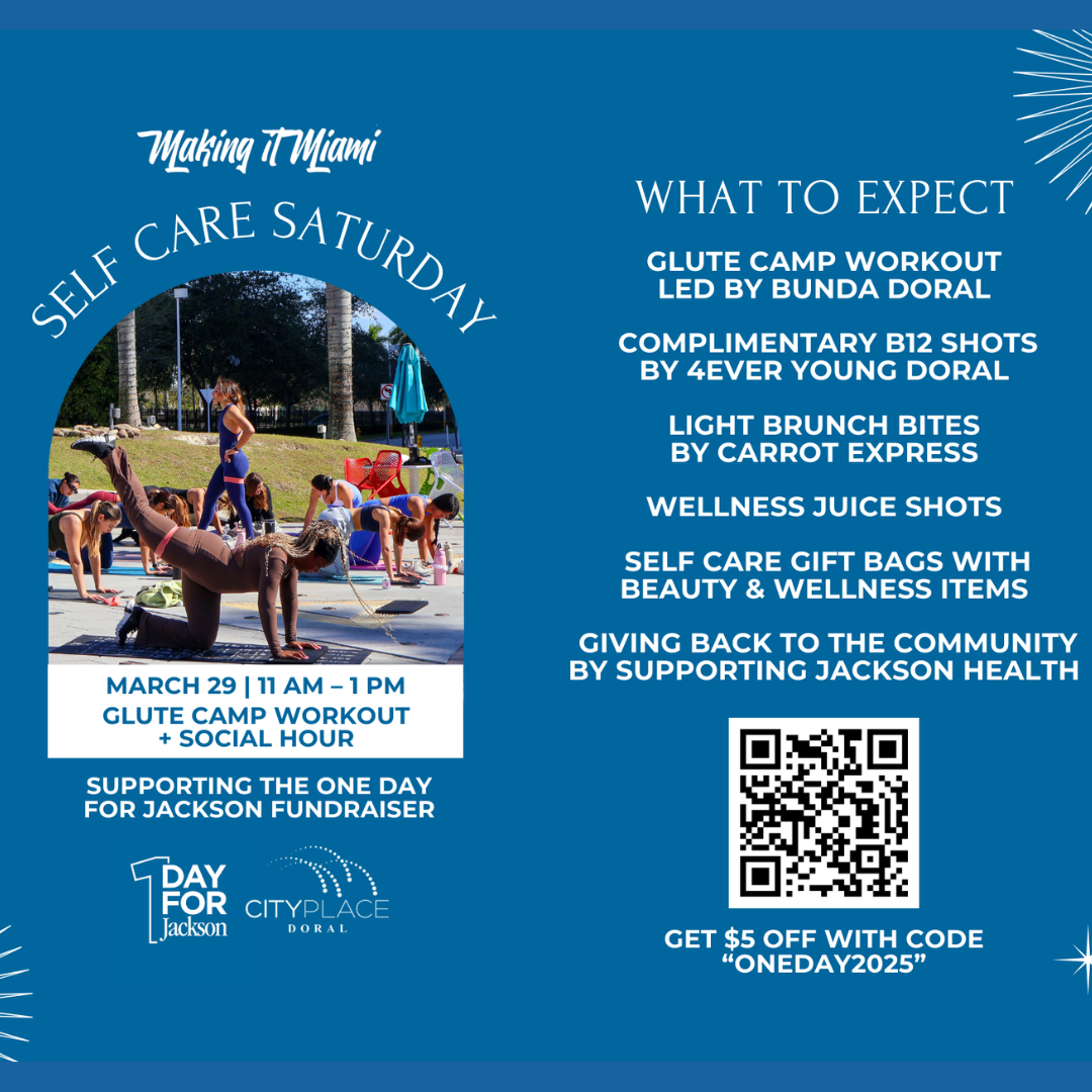 CityPlace Doral Glute Camp + Social Hour | Self Care Saturday x One Day for Jackson
