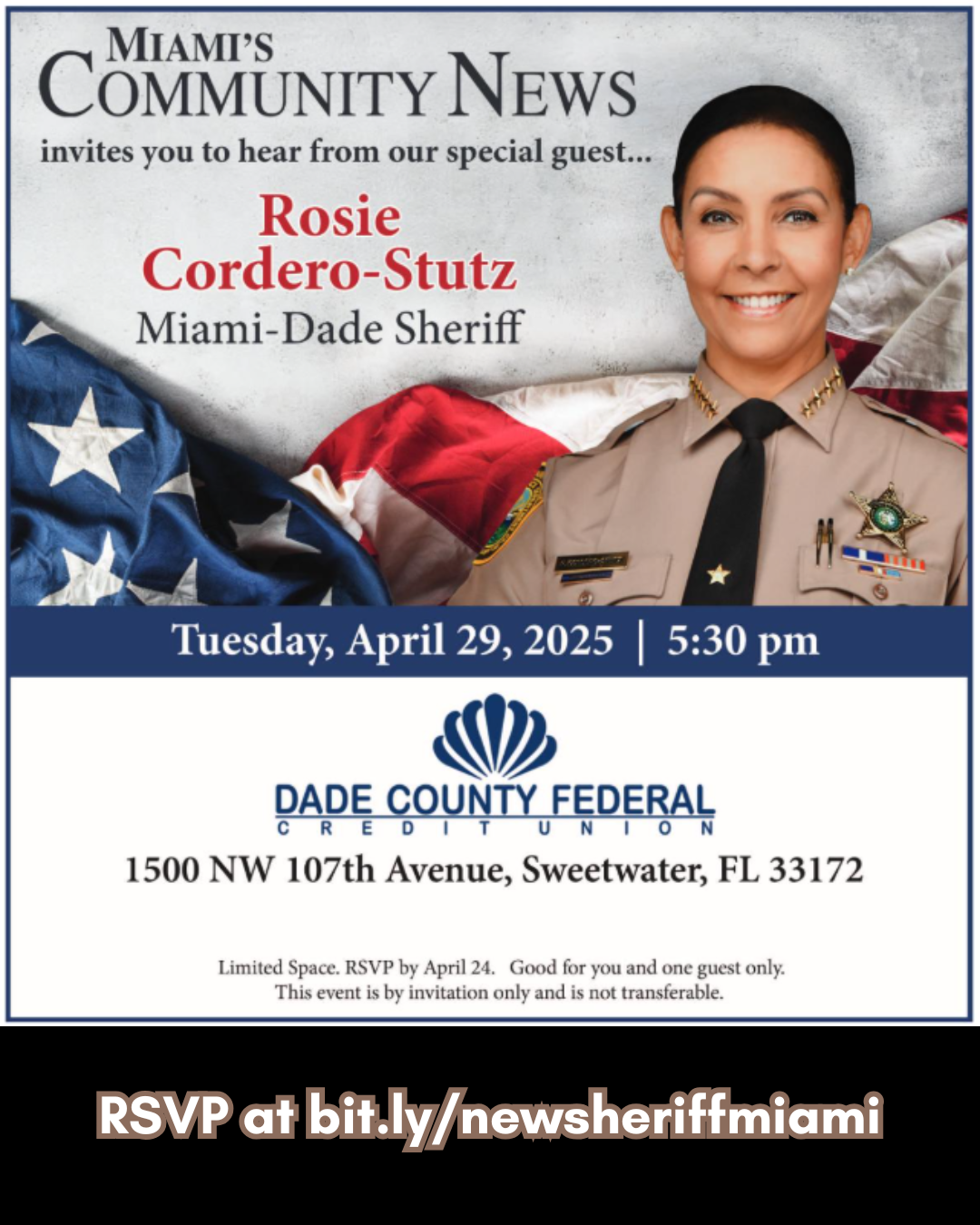 oin the Doral Chamber of Commerce for Miami's Community News Special Event with Sheriff Corder-Stutz
