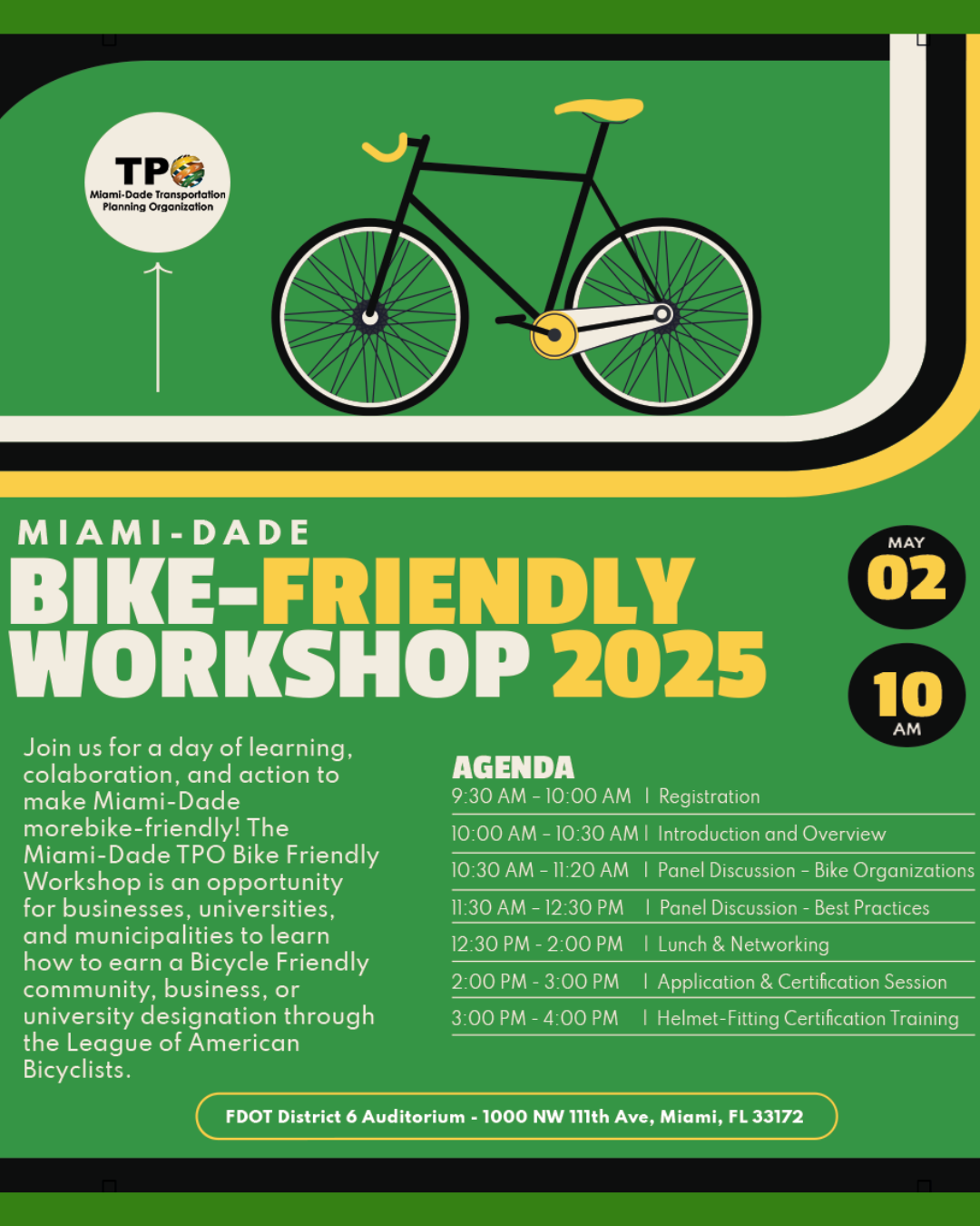 Miami-Dade Bike Workshop is Almost Here!