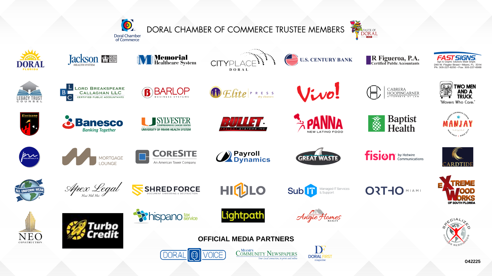 Doral Chamber of Commerce Trustee Members
