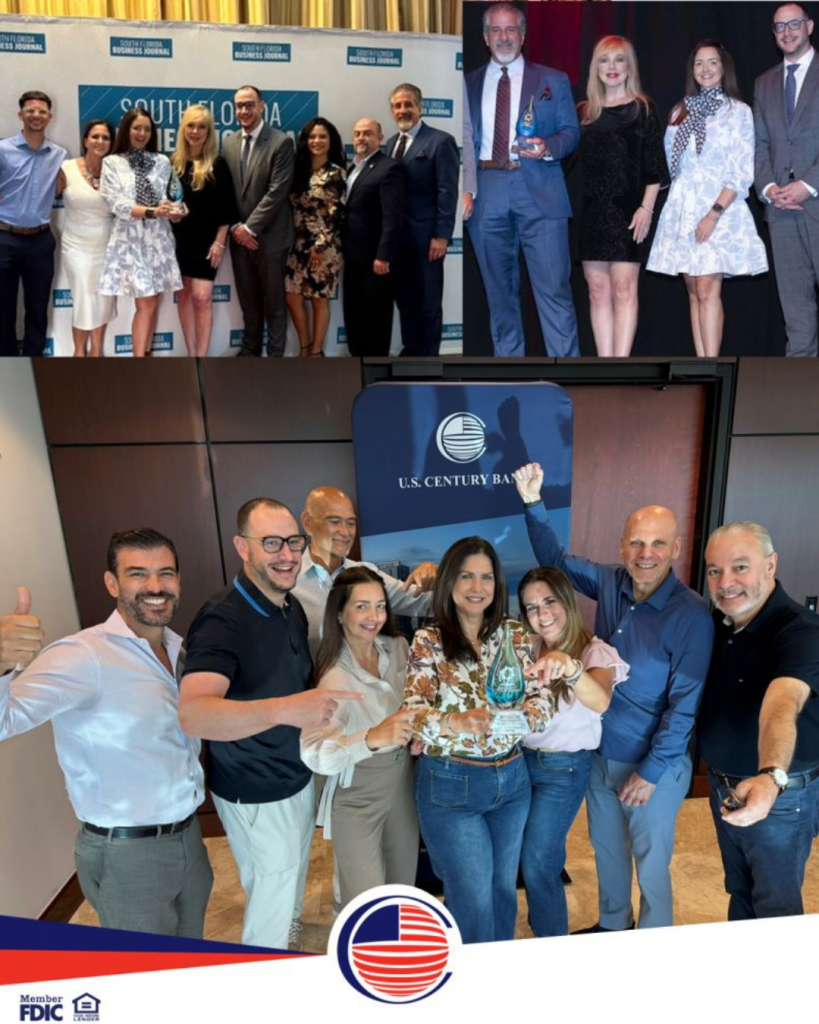 U.S. Century Bank Is Thrilled To Be a Winner of the S. FL Business Journal's 2025 Business of the Year Award