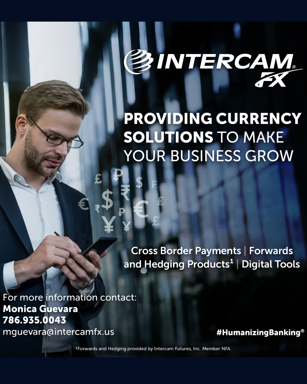 Intercam Fx FX Solutions and Digital Self-Service Platform.