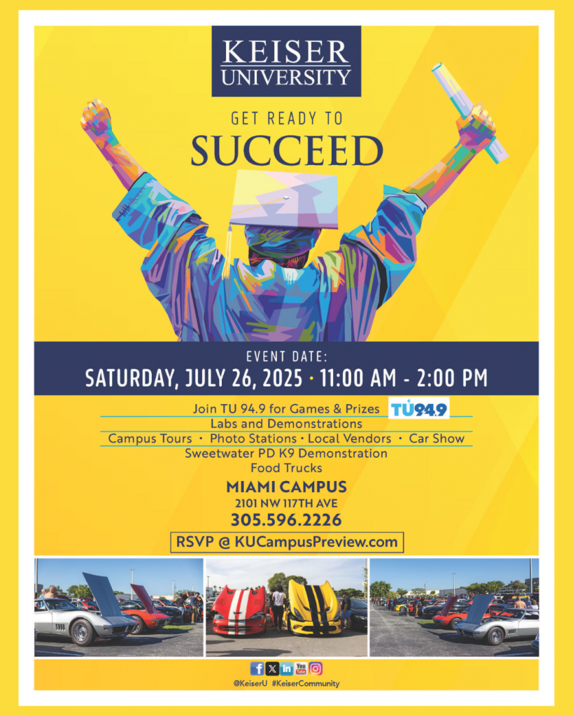 Keiser University Miami Campus Preview ﻿ Get Ready to Succeed! July 26th, 2025