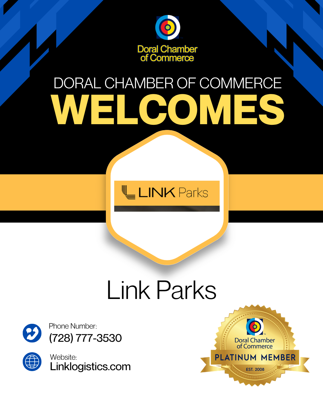 Doral Chamber Welcomes Link Parks Doral.