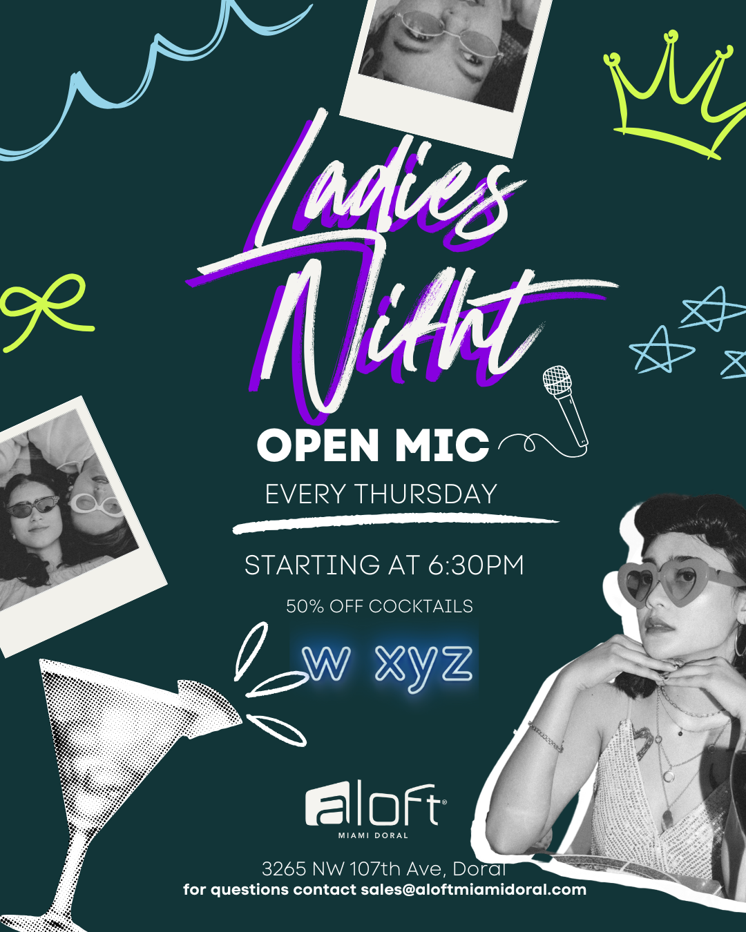 Ladies Night + Open Mic at Aloft Miami Doral
