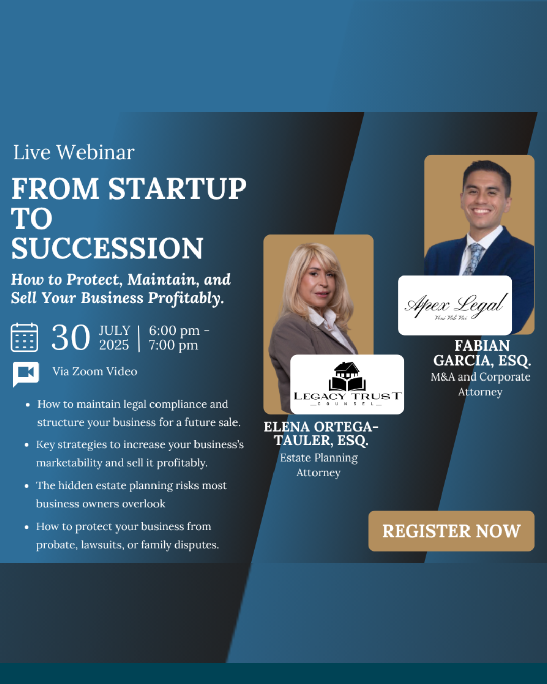 Apex Legal Solutions PLLC Upcoming Webinar: Link, Flyer, Description