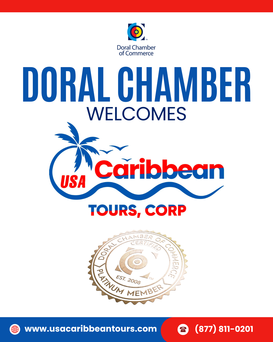 Doral Chamber of Commerce Welcomes USA CaribeanTours as a Platinum Member
