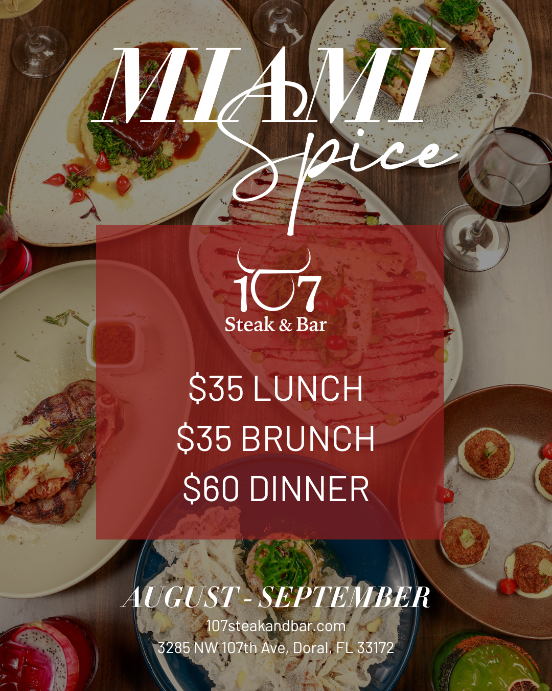Miami Spice at 107 Steak & Bar