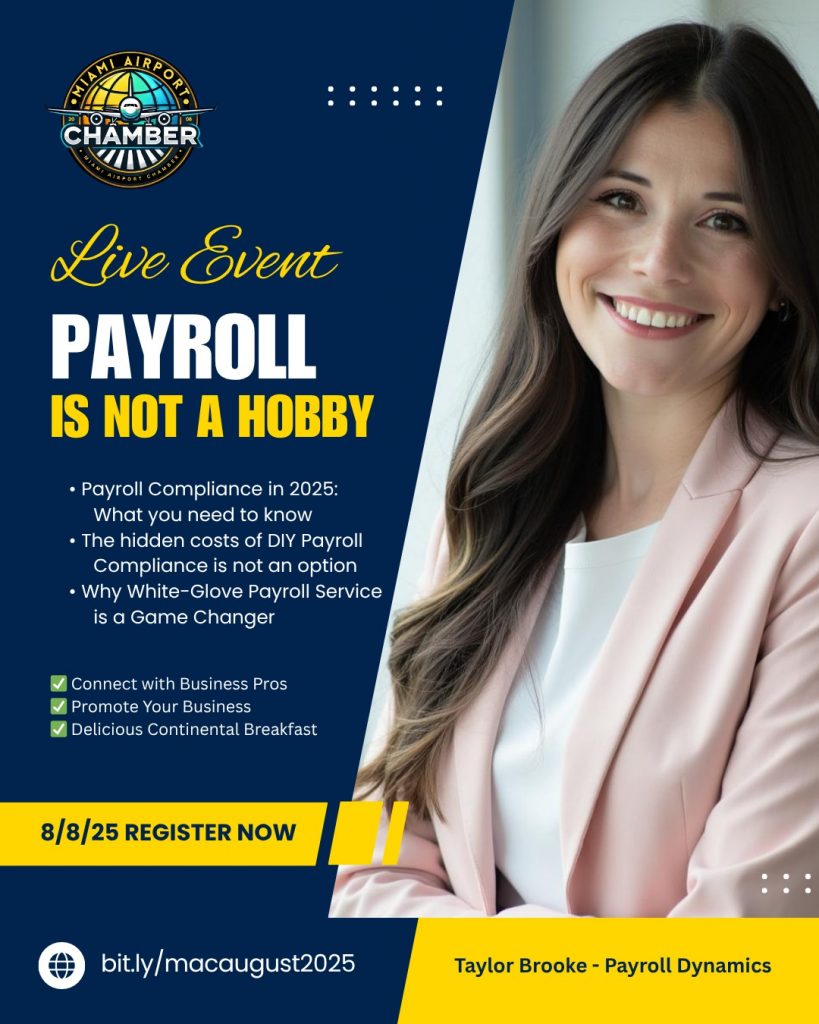 Join us for Miami Airport Chamber's Networking Breakfast ﻿ Special Presentation by Taylor Brooke